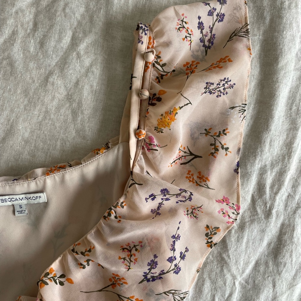 *SOLD* Rebecca Minkoff Jessica Ruffled Floral-Print Midi Wrap Dress - Picture 10 of 14